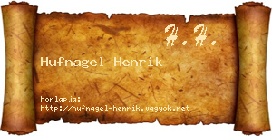 Hufnagel Henrik névjegykártya